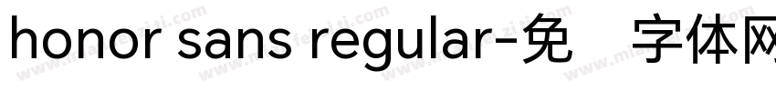 honor sans regular字体转换